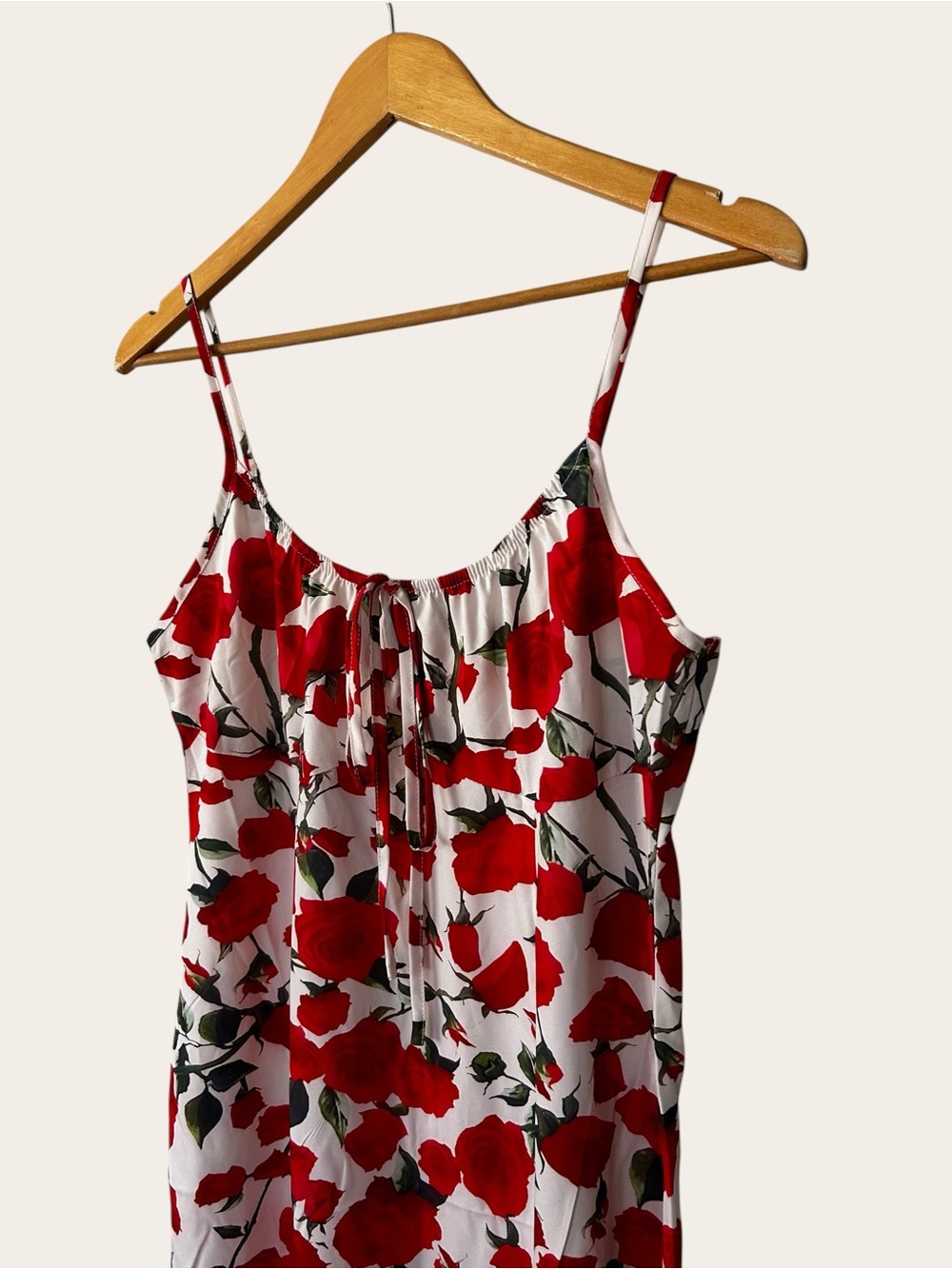 SHEIN Red & White Floral Slip Midi Dress - Picture 7 of 11